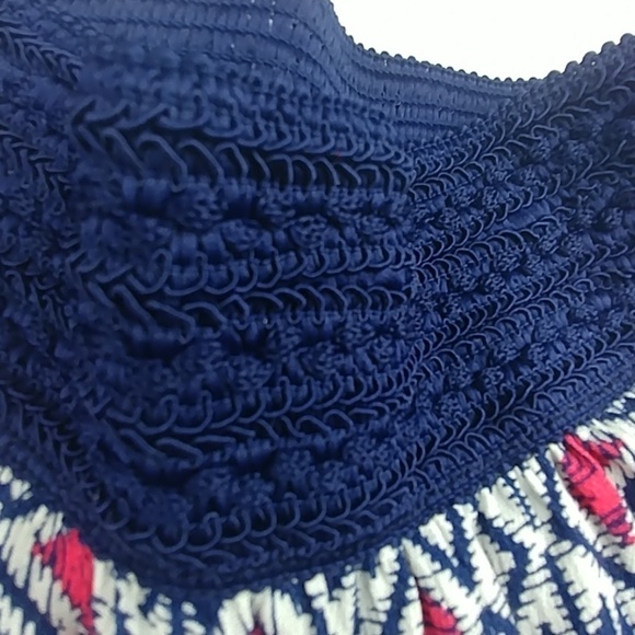 Joe B, wide elastic waist shorts, tribal print beachy high waist pockets - Picture 2 of 6